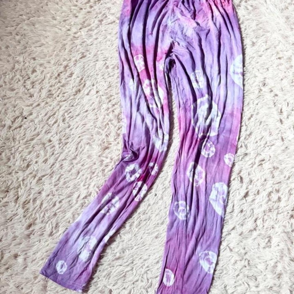 Tie Dye Whimsical Hippie Patchouli Earthy Indie Colorful Leggings Womens 1X Boho